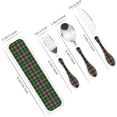 Royal Stewart Gray Hunting Tartan Kids Stainless Steel Flatware Set