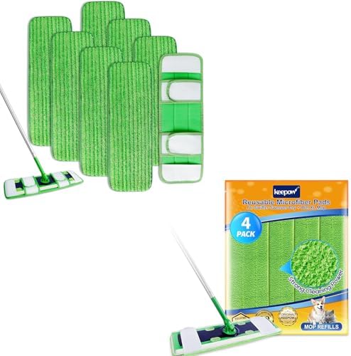 KEEPOW Microfiber Mop Pads for Swiffer XL 12 Pack