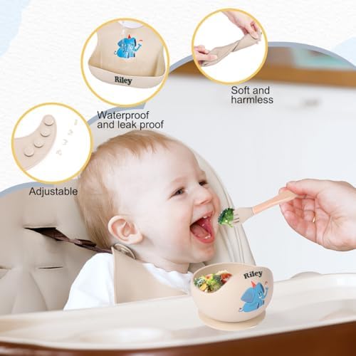 Personalized Silicone Baby Feeding Set