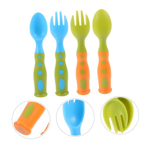 RORPOIR 2-Piece Self-Feeding Flatware Set with Storage Box