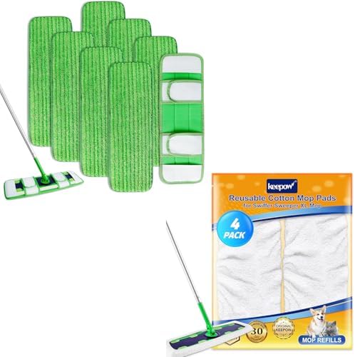 KEEPOW Microfiber Pads for Swiffer XL 12 Pack