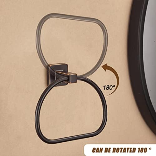 Wolibeer Bronze Towel Ring Rustic Bathroom Towel Holder