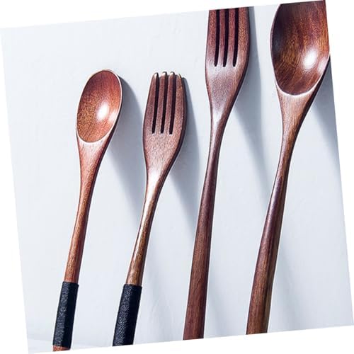 Elegant Wooden Fork Spoon Set