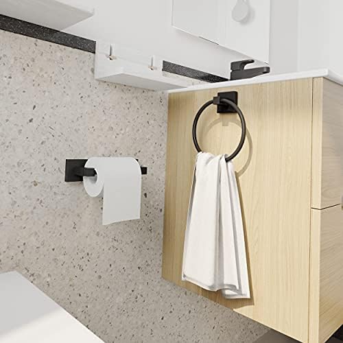 Double Post Pivoting Mat Black TP Holder