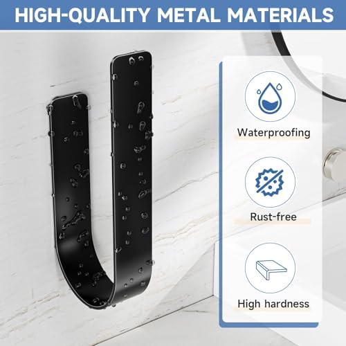 Space-Saving Toilet Paper Organizer Matte Black