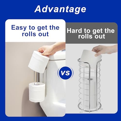 Toilet Paper Holder for 2 Rolls Silver 1PC