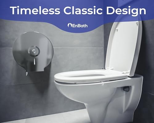 Stainless Steel Jumbo Toilet Paper Dispenser Wall Mount Commercial Grade