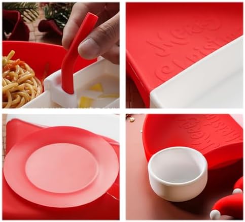 Xmas-Theme Silicone Stainless Steel Feeding Set for Babies
