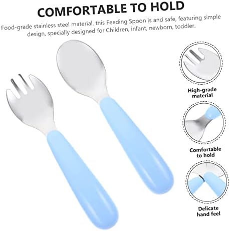 IWOWHERO Fork and Spoon Set for Little Hands