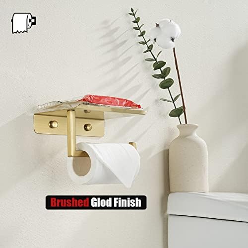 JQK Toilet Paper Holder with Phone Shelf 1