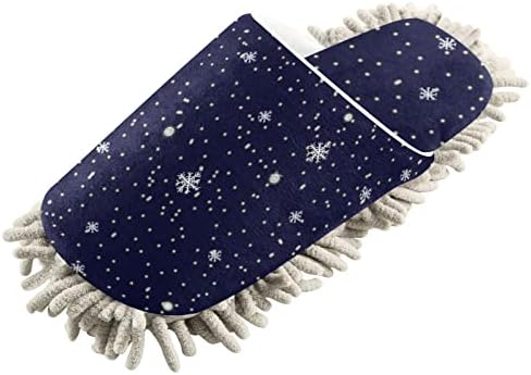 Xigua Microfiber Cleaning Slippers Winter Snowflake Design