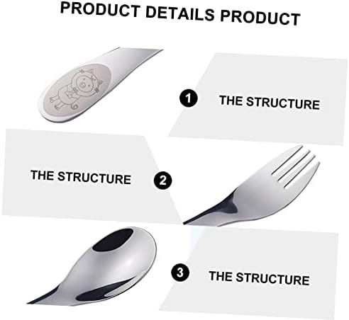 KICHOUSE Set of 4 Boys Girls Fun Cutlery Flatware for Children