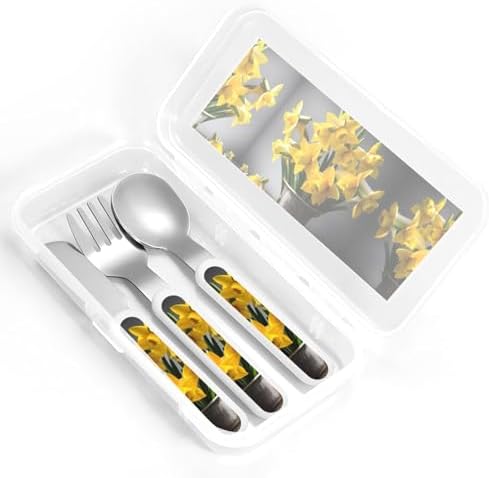 Bouquet of Daffodils Stainless Steel Flatware Set with Case