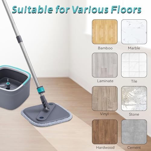 Square Mop Pads Replacement for True Tidy SPIN 800 M16 Spin Mop