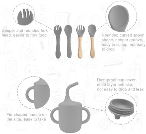 9-Piece Silicone Baby Flatware Set