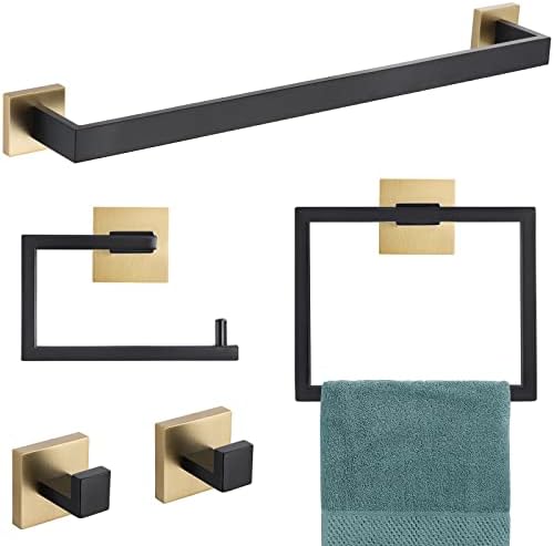 Premium Black Gold Bathroom Hardware Set