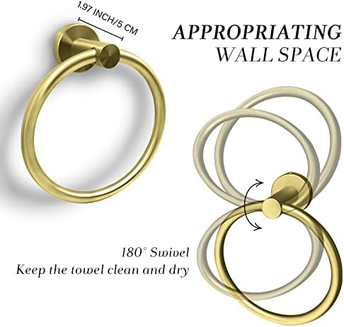 Gold-Tinted Wall-Mounted Towel Holder
