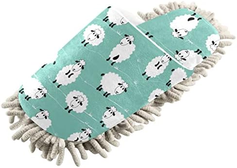 Xigua Microfiber Microscope Slippers Funny Sheep Floor Cleaning Shoes