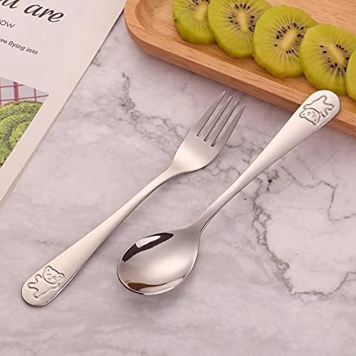 Colorful Kids Flatware Set Poylim Safe Toddler Utensils
