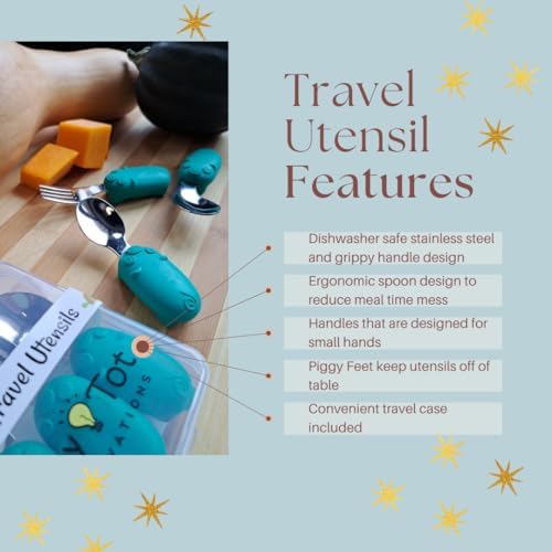Kids Travel Utensil Set with Case - Ergonomic Durable