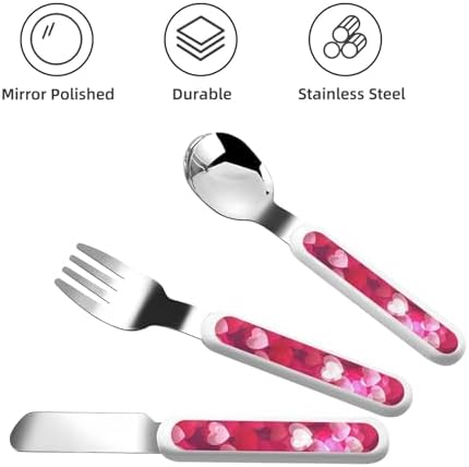 Valentines Day Love Heart Utensils Set