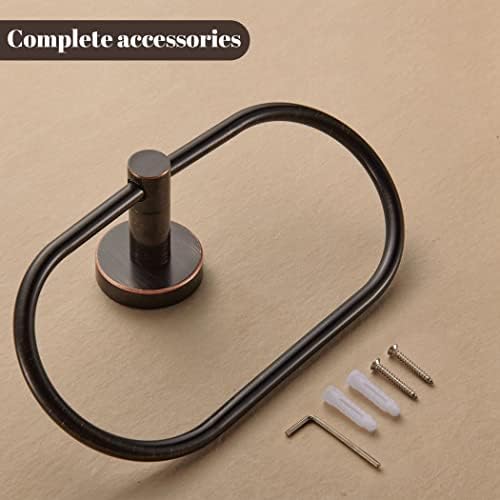 BigBig Home Bronze Towel Ring 180 Rotatable Wall Mounted Bathroom Towel Holder
