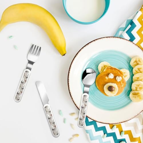 Cute Horse Print Utensils Set with Travel Case 1