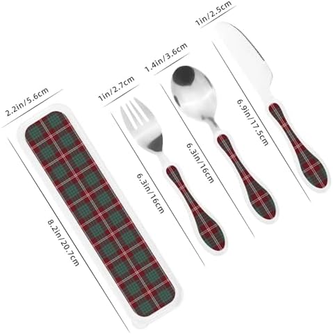 Royal Stewart Crawford Modern Scottish Tartan Portable Kids Utensil Set