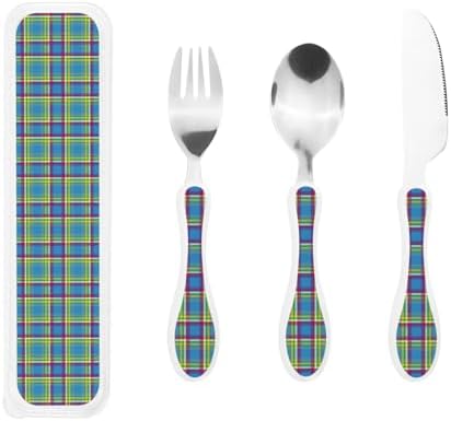 Royal Stewart Yukon Tartan Kids Cutlery Set 3-Piece 1