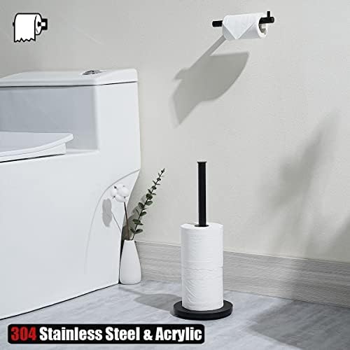 JQK 3 Rolls Toilet Paper Holder Matte Black