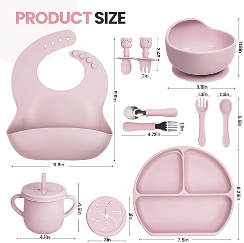 Vivalada Silicone Baby Feeding Set - 12PCS 6 Months