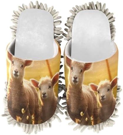 Escape to White Sheep Mop Slippers - Clean Your Space