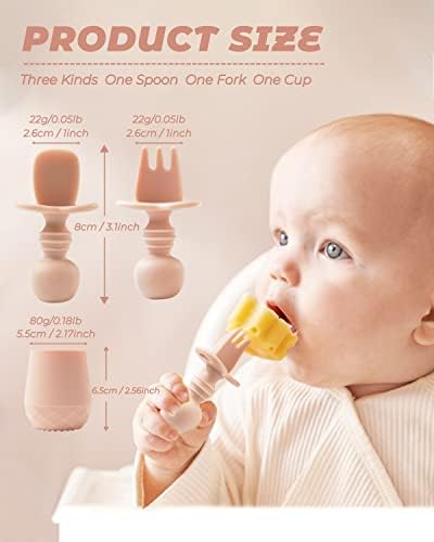 3-Piece Toddler Utensils for Baby Led Weaning