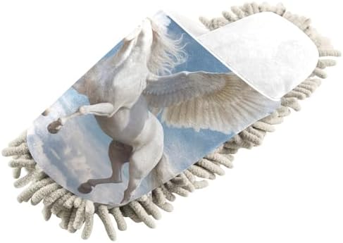 White Horse White Winds Mop Slippers Cozy for Cleaning Comfort