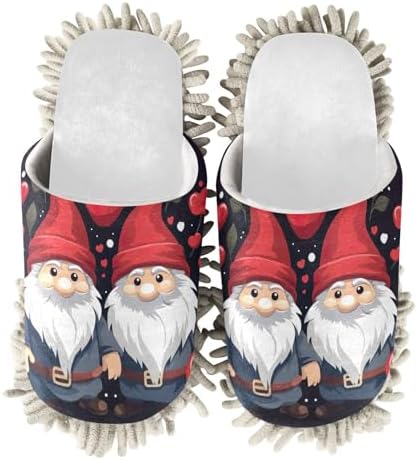 RunningBear Heart Design Mopping Slippers Soft Absorbent for Home Use