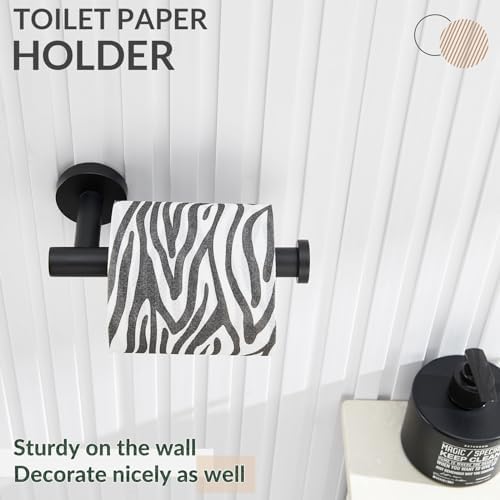 Premium Stainless Steel Toile Paper Hanger - Black