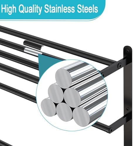 VOTZAAQ Black Towel Rack