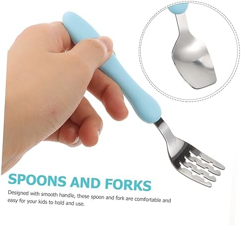 Safe self-feeding utensils set with storage box - Great for weaning