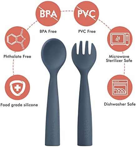 Haakaa Toddler Forks Spoons with Travel Safe Case