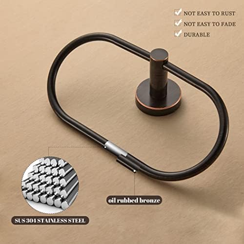 BigBig Home Bronze Towel Ring 180 Rotatable Wall Mounted Bathroom Towel Holder