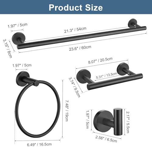 Sturdy Stainless Steel Towel Bar Set