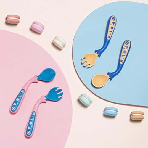 Kisangel 1 Set Teether Spoon Baby Fork Kids Cot Best