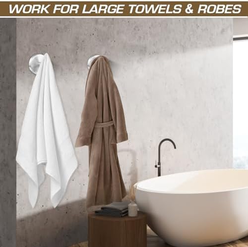 Versatile Durable 4-Pack Towel Hooks for Bathroom