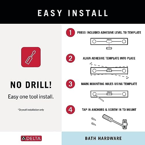 Deltas Premium ARV35 Double Towel Hook in Brushed Nickel Compact Durable