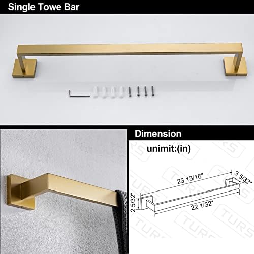 Premium 5-Piece Bathroom Towel Bar Set