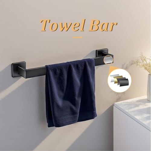 Premium 10-Piece Bathroom Hardware Set with Matte Black Design