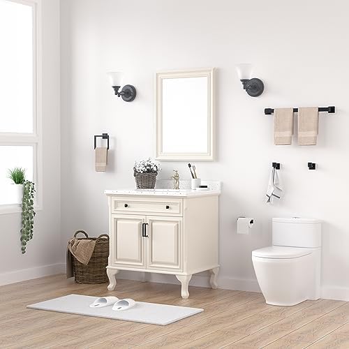 5-Piece Matte Black Bathroom Accessories Set