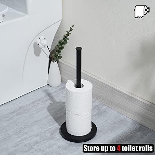 JQK 3 Rolls Toilet Paper Holder Matte Black