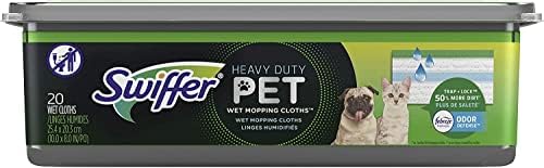 Swiffer Sweeper Pet Mops 20 Count Fresh Scent Heavy Duty Wet Mopping