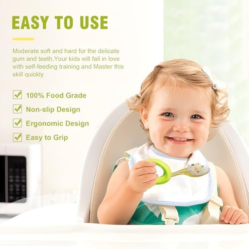 Catvegue Toddler Utensils Ergonomic Baby Feeding Set